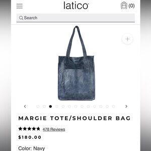 New with tags! Latico leather handbag in color Navy!